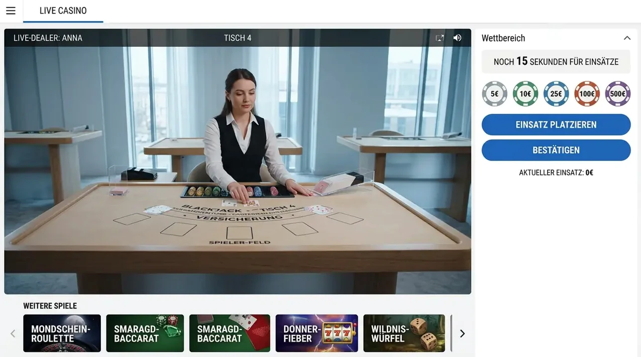 Beliebt bei Wero: Live Casino